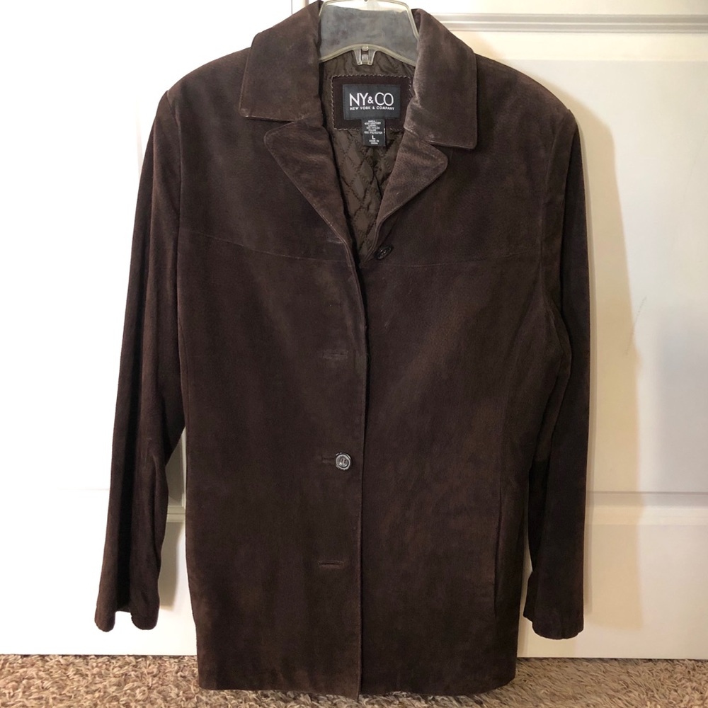 New York & Company Co leather jacket blazer Large